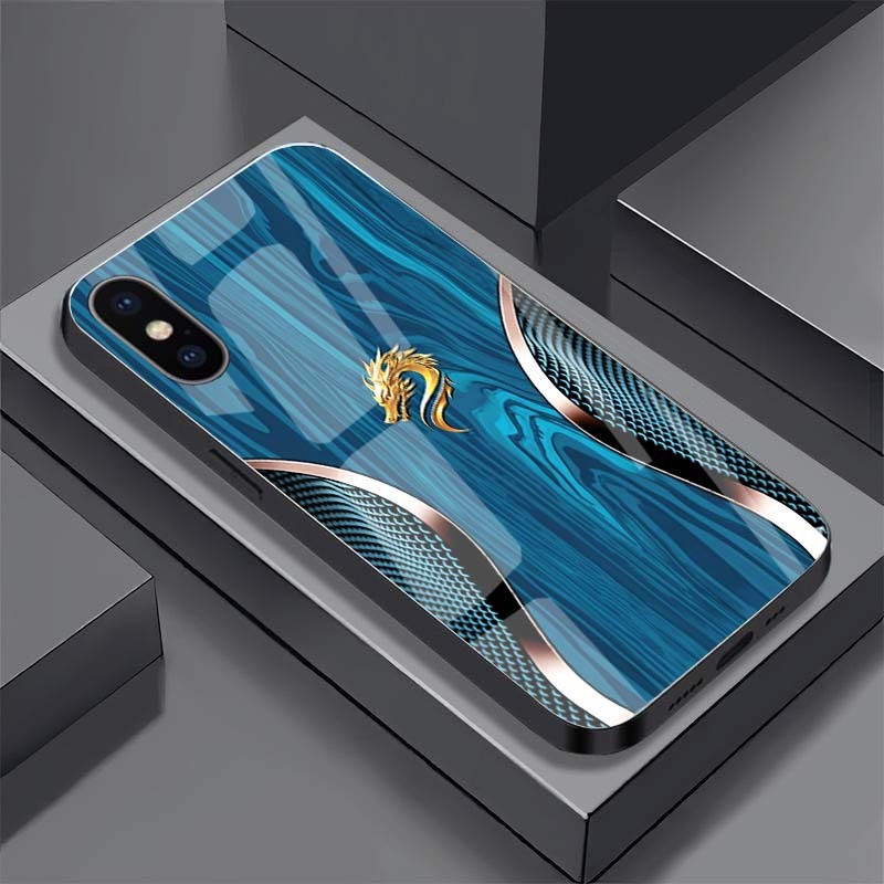 Ốp Lưng cho IPHONE X/ XS/ XS MAX – Rồng vân gỗ may mắn – Cao cấp, chống trầy, thời trang