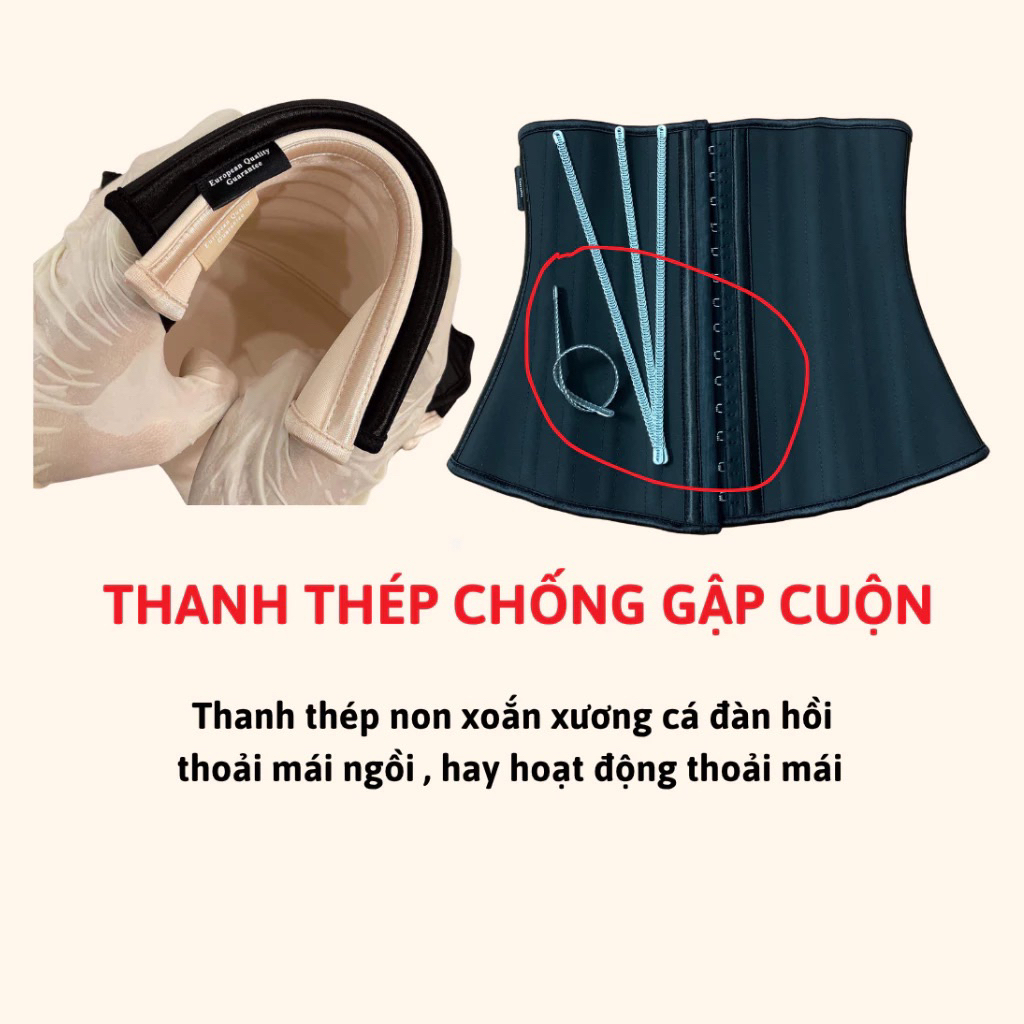 (CHÍNH HÃNG+ XƯƠNG BỀN) Đai Nịt Bụng LATEX SEVEN ME 25 Xương
