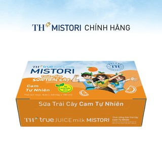Thùng 48 hộp thức uống Sữa trái cây Cam tự nhiên TH true JUICE milk MISTORI 180ml (180ml x 48)