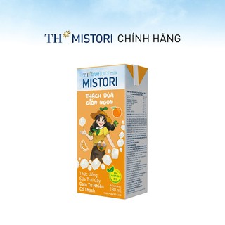 Thùng 48 hộp thức uống Sữa trái cây hương Cam có thạch TH true JUICE milk MISTORI 180ml (180mlx48)