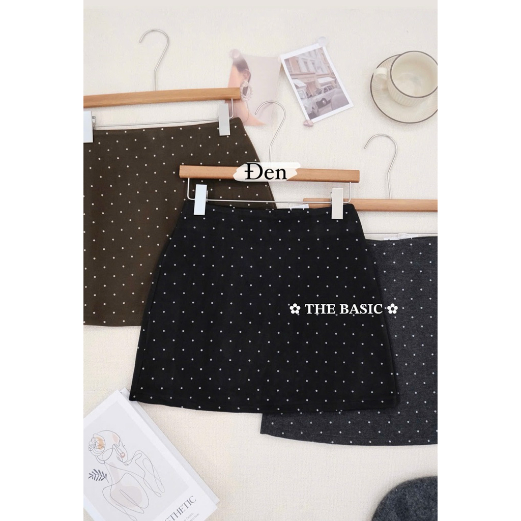 𝑺𝒔𝒖.𝑺𝒕𝒖𝒅𝒊𝒐// [CÓ SẴN]CHÂN VÁY DẠ CHẤM BI HÀNG QC L1 CÓ LÓT QUẦN