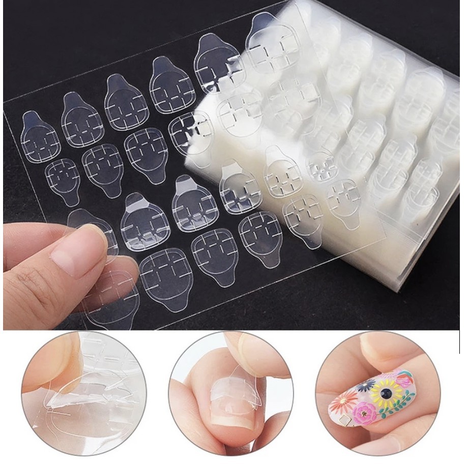 Combo 10/50 Miếng Dán Móng Bộ 24 Miếng Keo Dán Móng Hai Mặt