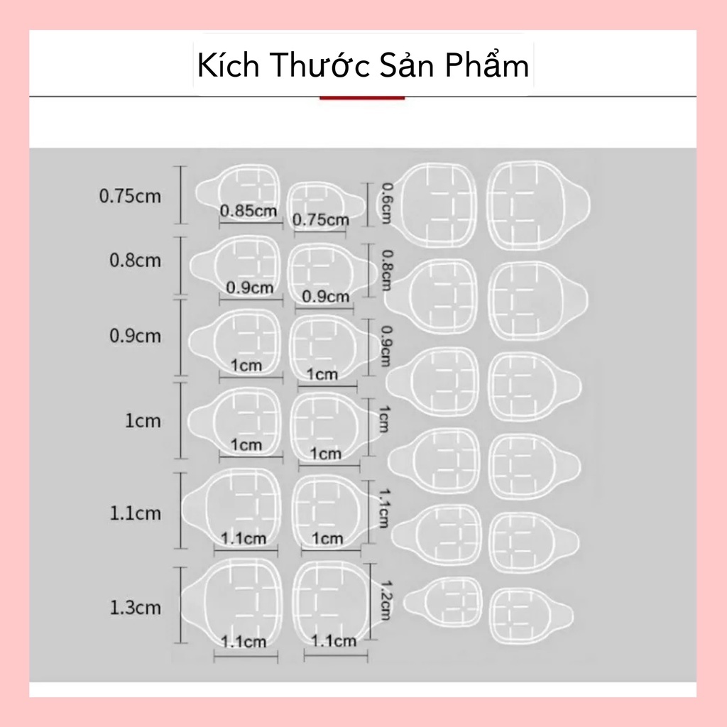 Combo 10/50 Miếng Dán Móng Bộ 24 Miếng Keo Dán Móng Hai Mặt