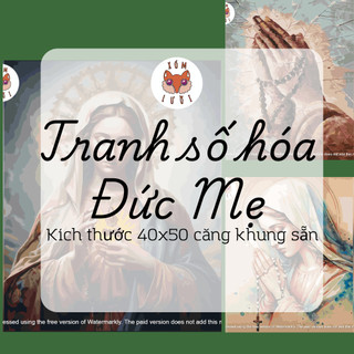Tranh Tô Màu Số Hóa Đức Mẹ 40x50 – Căng Khung Sẵn - Hàng sẵn kho giao nhanh