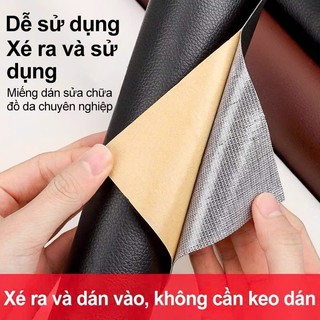 Miếng dán vải da PU tự dính sửa ghế sofa chữa đồ nội thất da cao cấp tại nhà