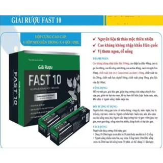 GIẢI RƯỢU FAST 10 – Thanh lọc cơ thể, bảo vệ ga.n, tỉnh táo nhanh sau khi uống rư.ợu b.ia