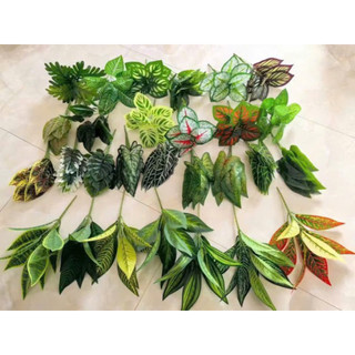 Cây Lá Giả Decor Trang Trí Cụm 5 Nhánh Bền Đẹp Mọi Không Gian Xanh Phong Cách Hiện Đại