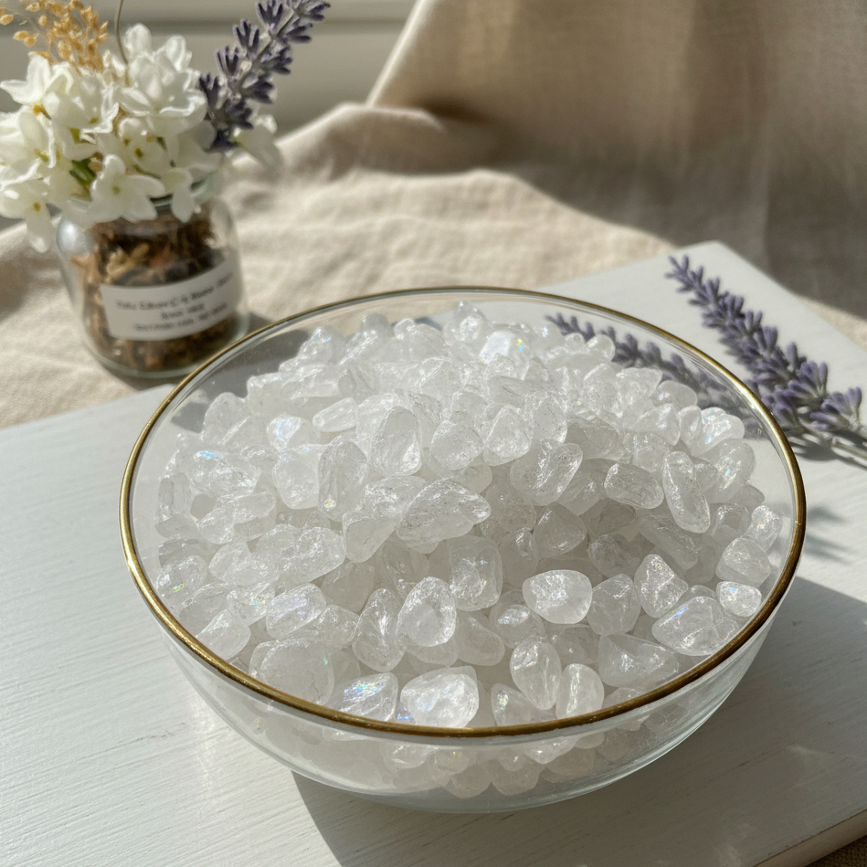 Đá Thạch Anh Trắng tự nhiên (Clear Quartz) - Năng lượng thanh tẩy mạnh, thanh lọc sạch không gian