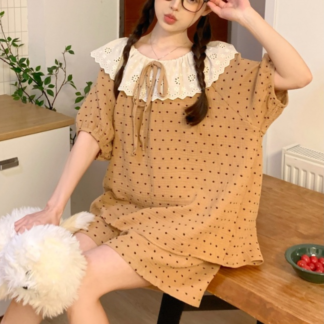 Đồ Bộ Pijama Ngủ Nữ Mùa Hè Quần Đùi Tay Đùi Thắt Nơ Mềm Mát Form Rộng Nhiều Size Dáng Xinh – PONA