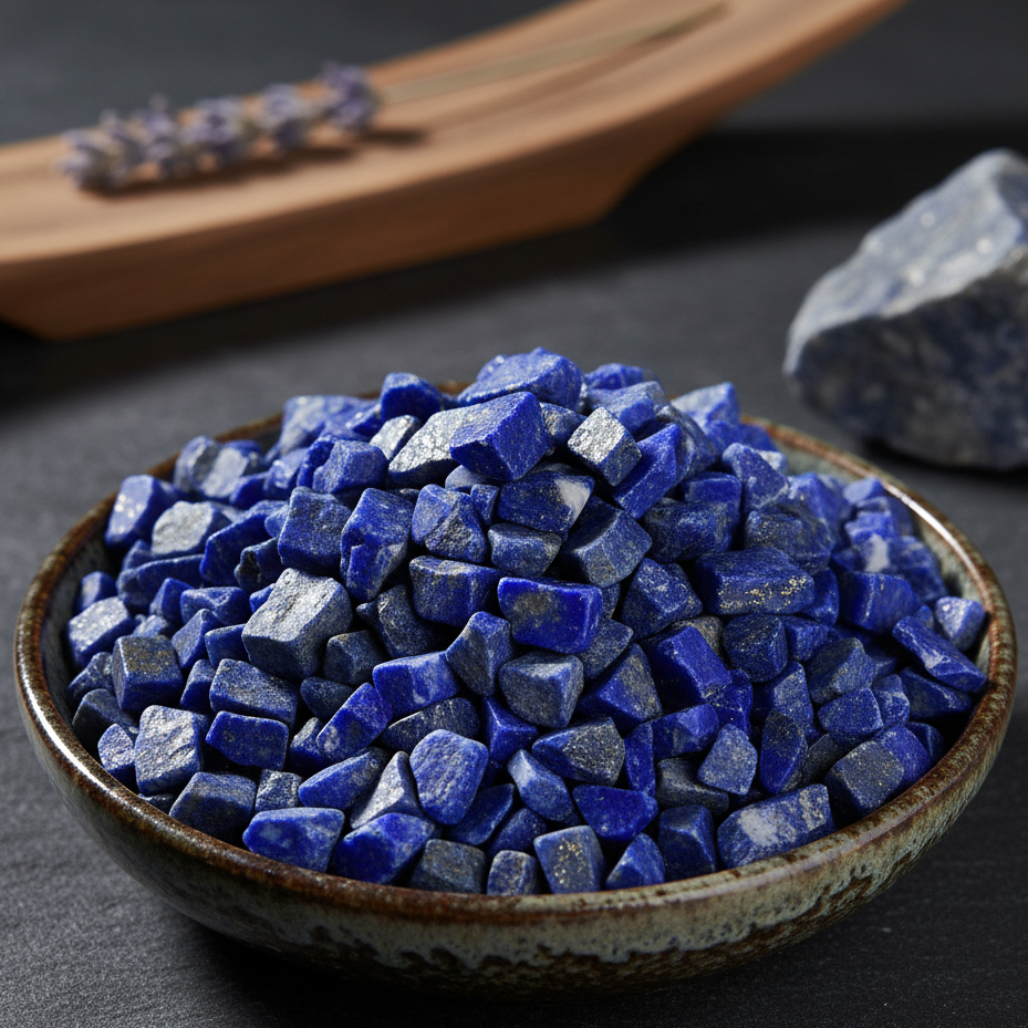 Đá Lapis Lazuli tự nhiên, Thạch Anh Xanh Lam - Tăng sự nhạy bén, giảm căng thẳng, đá năng lượng tốt