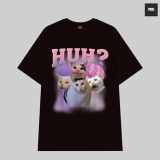 Áo Thun Meme Mèo Hài Hước Mèo Cat Huh, Áo Thun Oversize Hài hước, Premium Cotton 4 Chiều Nam Nữ