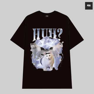 Áo Thun Meme Mèo Hài Hước Mèo Cat Huh, Áo Thun Oversize Hài hước, Premium Cotton 4 Chiều Nam Nữ