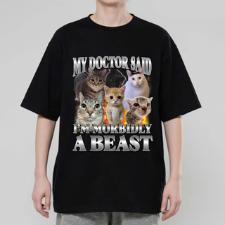 Áo Thun In Hình Mèo Hài Hước, Mèo Meme Dễ Thương, Áo Thun Oversize Hài hước, Premium Cotton 4 Chiều Nam Nữ