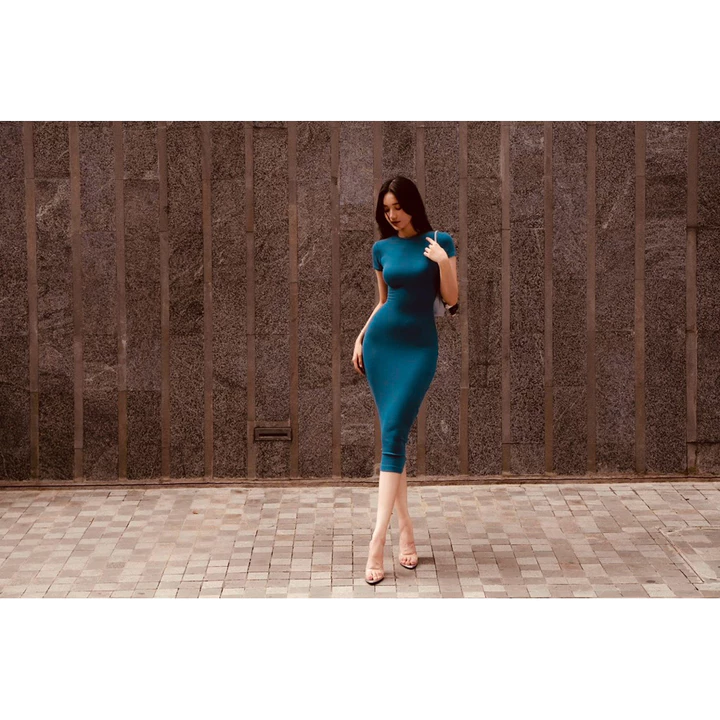 {Annastore} Váy body tay hến , váy body, váy thun nữ sang chảnh thời trang nữ, cập nhật xu hướng