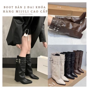 Boot da 2 khóa ống dài brand MIJILI giấu đế hàng QCCC fullbox