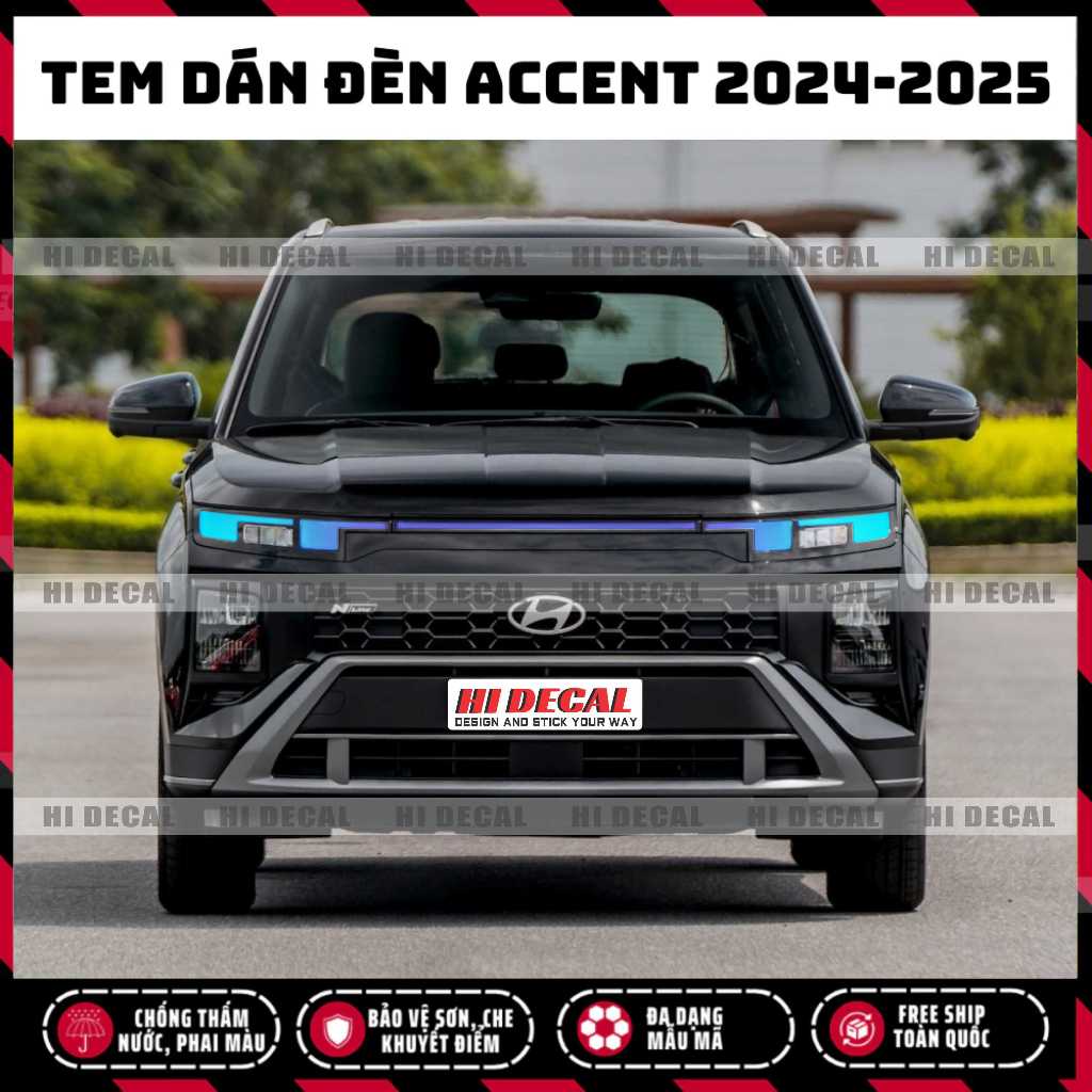Tem dán đèn Creta 2025  fom mới, decal dán đèn dổi màu trong 3 lớp cao cấp không thấm nước, độ bền cao HI Decal