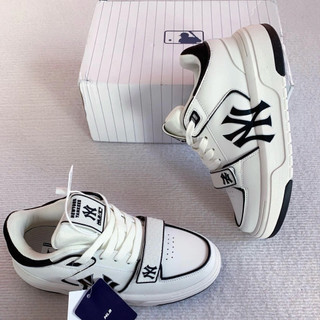 Giày MLB NY chunky liner cổ cao mid thời trang bigsize nam nữ mono NY quai dán màu trắng độn đế tăng chiều cao êm nhẹ