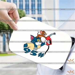 Tem dán nắp bình xăng Mèo và chuột – Dây sạc điện Xăng Dầu