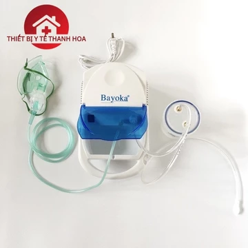 Máy xông hút mũi 2 trong 1 Bayoka - Máy xông khí dung + hút mũi trẻ em <tặng kèm đầu 2 đầu hút> Bh 12 tháng