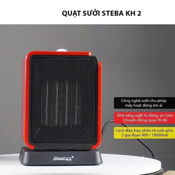 Quạt Sưởi Steba KH 2, Quạt Sưởi Gốm Mini, Máy Sưởi Gốm, Nhập Đức, BH 12 Tháng