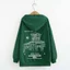 Áo Hoodie Nỉ bông Thu Đông TRƠN Phối Nón To In Chữ DOMINION màu Xám/Đen K