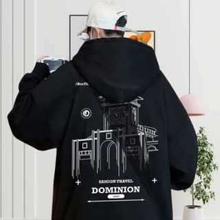 Áo khoác hoodie nam nữ chợ bến thành, đường may tỉ mỉ ,Áo khoác nỉ bông Dominion được nhiều giới trẻ K1