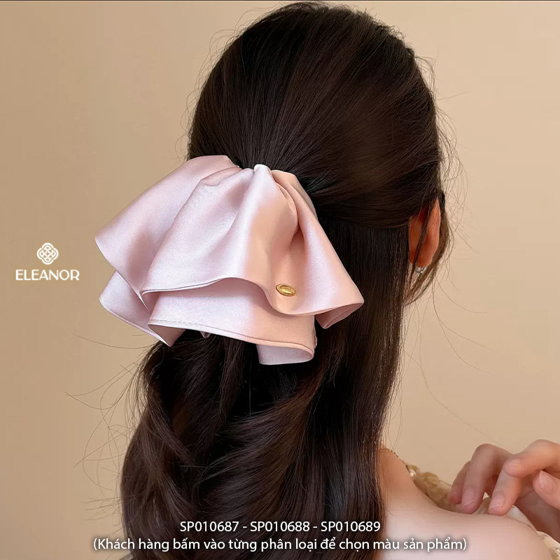 Kẹp tóc nữ càng cua Eleanor Accessories lụa satin sang trọng phụ kiện tóc 10687