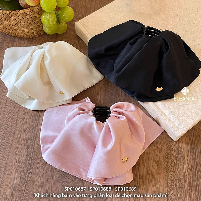 Kẹp tóc nữ càng cua Eleanor Accessories lụa satin sang trọng phụ kiện tóc 10687