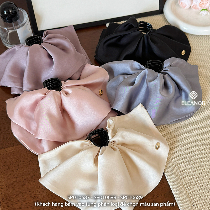 Kẹp tóc nữ càng cua Eleanor Accessories lụa satin sang trọng phụ kiện tóc 10687
