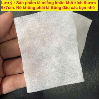 Khăn khô cắt sẵn 1600 miếng nhỏ kích thước 6x7cm, dùng trong phun xăm hoặc spa
