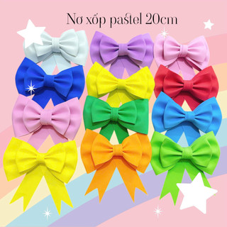 Nơ xốp pastel 20cm đủ màu trang trí noel,decor gói quà, gắn vào giỏ hoa, phụ kiện trang trí handmade { H }