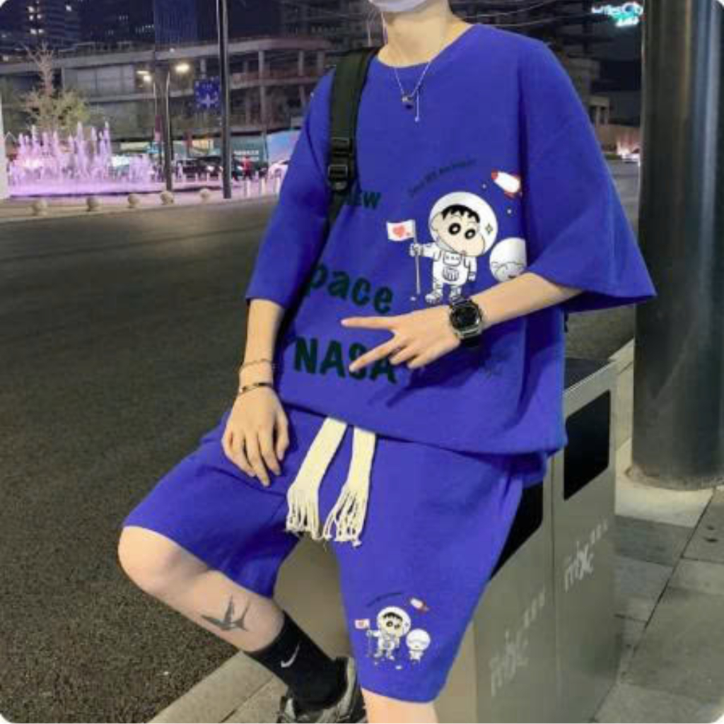 ĐỒ BỘ MẶC CẶP NHÀ NAM NỮ VẢI MÁT MỊN THỜI TRANG SPACE CUSIN - UNISEX K1