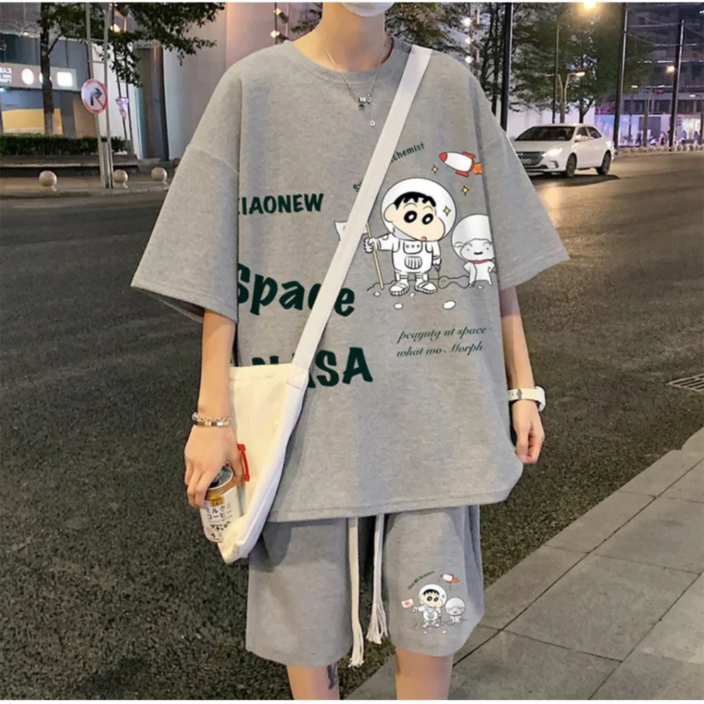 ĐỒ BỘ MẶC CẶP NHÀ NAM NỮ VẢI MÁT MỊN THỜI TRANG SPACE CUSIN - UNISEX K1