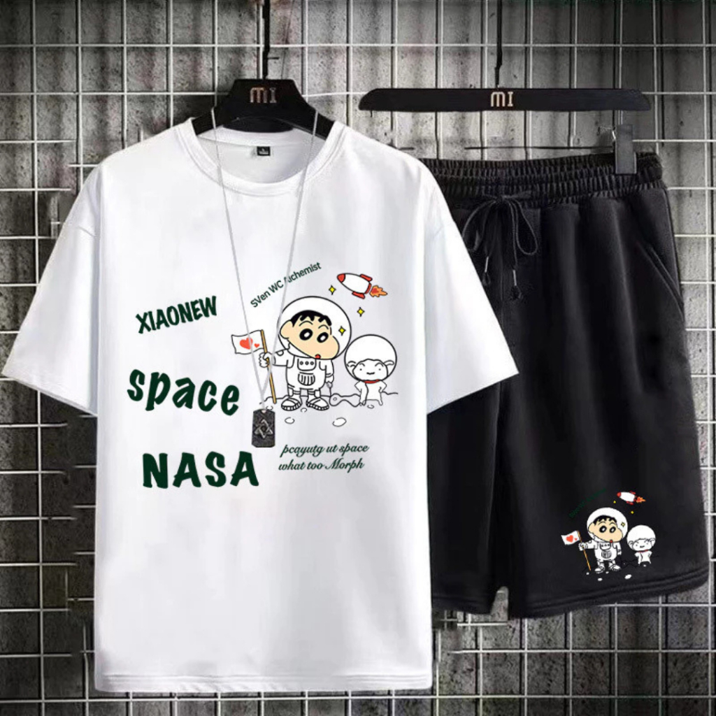 ĐỒ BỘ MẶC CẶP NHÀ NAM NỮ VẢI MÁT MỊN THỜI TRANG SPACE CUSIN - UNISEX K1