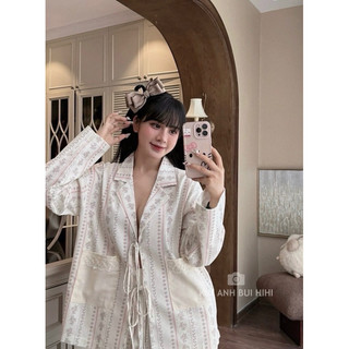 kẹp tóc nơ 3 cánh chỉ viền nhẹ nhàng công chúa