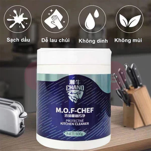 Bột Tẩy Rửa Dầu Mỡ Đa Năng Nhà Bếp MOF CHEF CHANO 500g - Tẩy Sạch Vết Dầu Mỡ Lâu Ngày Cho Đồ Gia Đình