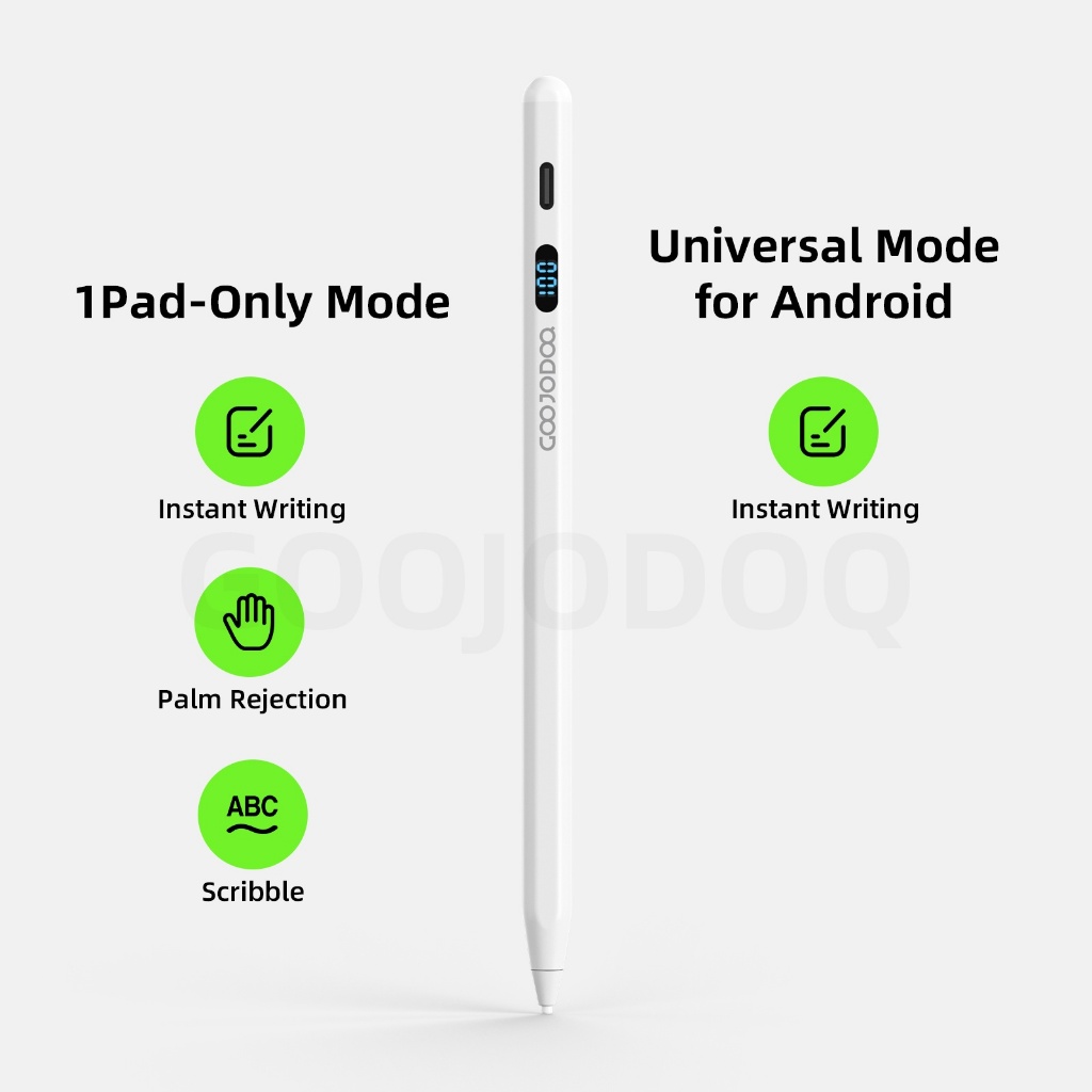 Bút cảm ứng từ tính Goojodoq GD17 có màn hình kỹ thuật số LED, tương thích với hai hệ điều hành | BigBuy360 - bigbuy360.vn