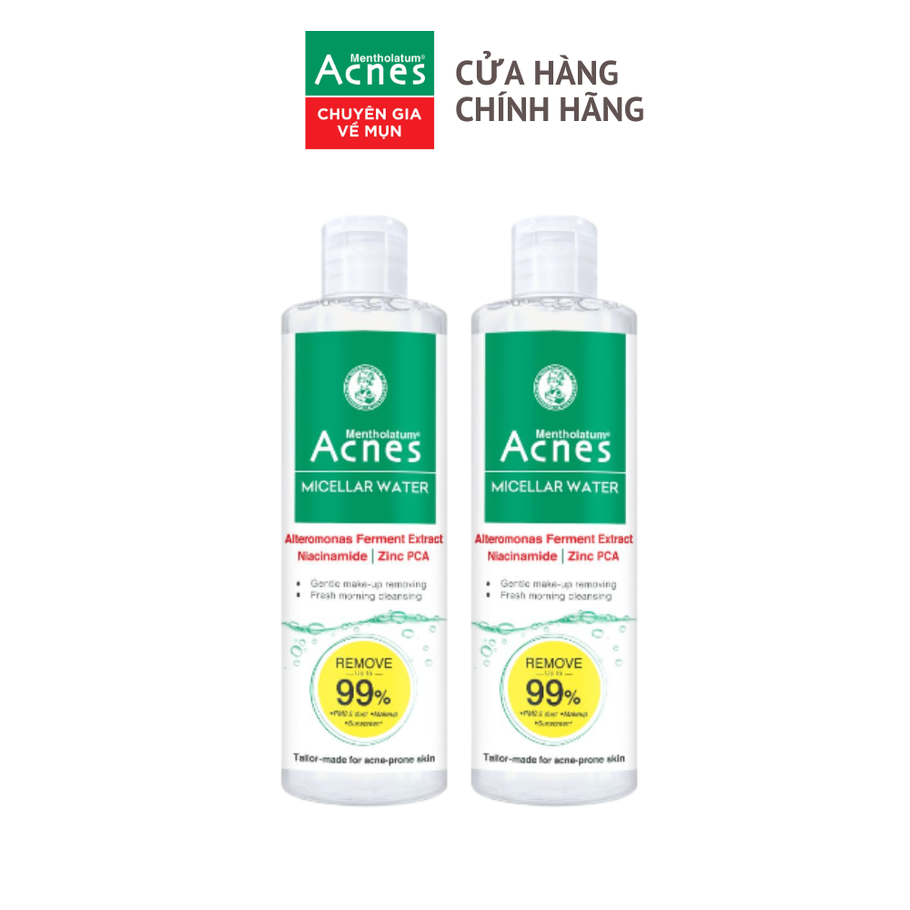 Combo 2 Nước tẩy trang cho da mụn, da nhạy cảm Acnes Micellar Water 200ml