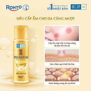 [KOL] Dung dịch dưỡng ẩm, dưỡng da căng mượt Hada Labo Gokujyun Premium Hydrating Lotion 170ml