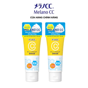 Combo 2 Sữa rửa mặt dưỡng trắng Melano CC Deep Clear Enzyme Face Wash 130g