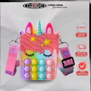 Túi đeo chéo Pioneer Bong bóng Silicone hinh Dâu Tây, Trái Thơm, ngựa Pony Cầu Vòng AX52