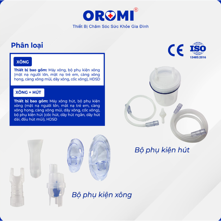 [MÃ 25K -HÀNG MỚI] Máy xông hút mũi họng OROMI C28M công nghệ Nhật Bản - Xông khí dung, hút mũi họng