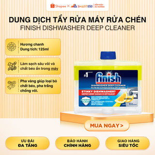 Dung Dịch Tẩy Rửa Máy Rửa Chén Bát Finish Dishwasher Deep Cleaner - chai 250ML hương chanh