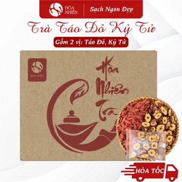 Trà Táo Đỏ Kỷ Tử, Táo Đỏ Kỷ Tử pha cùng hoa Cúc Chi, Long Nhãn giúp dễ ngủ, ngủ ngon - Hòa Nhiên