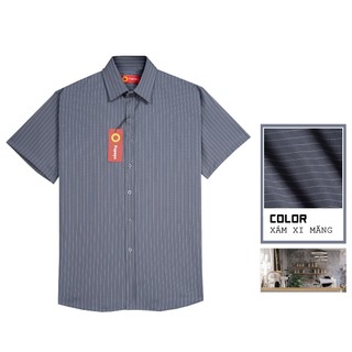 [ BIGSIZE UP TO 135KG ] Áo sơ mi ngắn tay chỉ dệt nam co giãn Luxury Store . SMNC1
