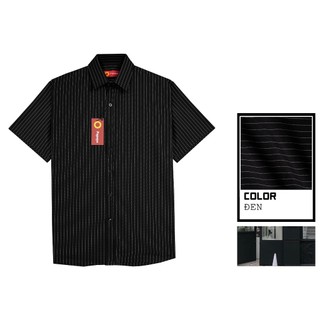[ BIGSIZE UP TO 135KG ] Áo sơ mi ngắn tay chỉ dệt nam co giãn Luxury Store . SMNC1