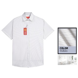 [ BIGSIZE UP TO 135KG ] Áo sơ mi ngắn tay chỉ dệt nam co giãn Luxury Store . SMNC1