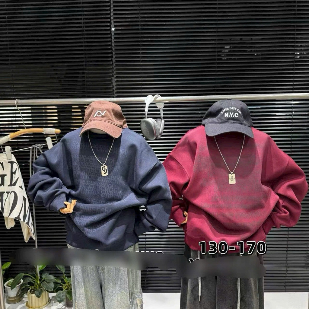 Áo sweater thu đông áo nỉ trẻ em 30-55kg hàng QC cao cấp