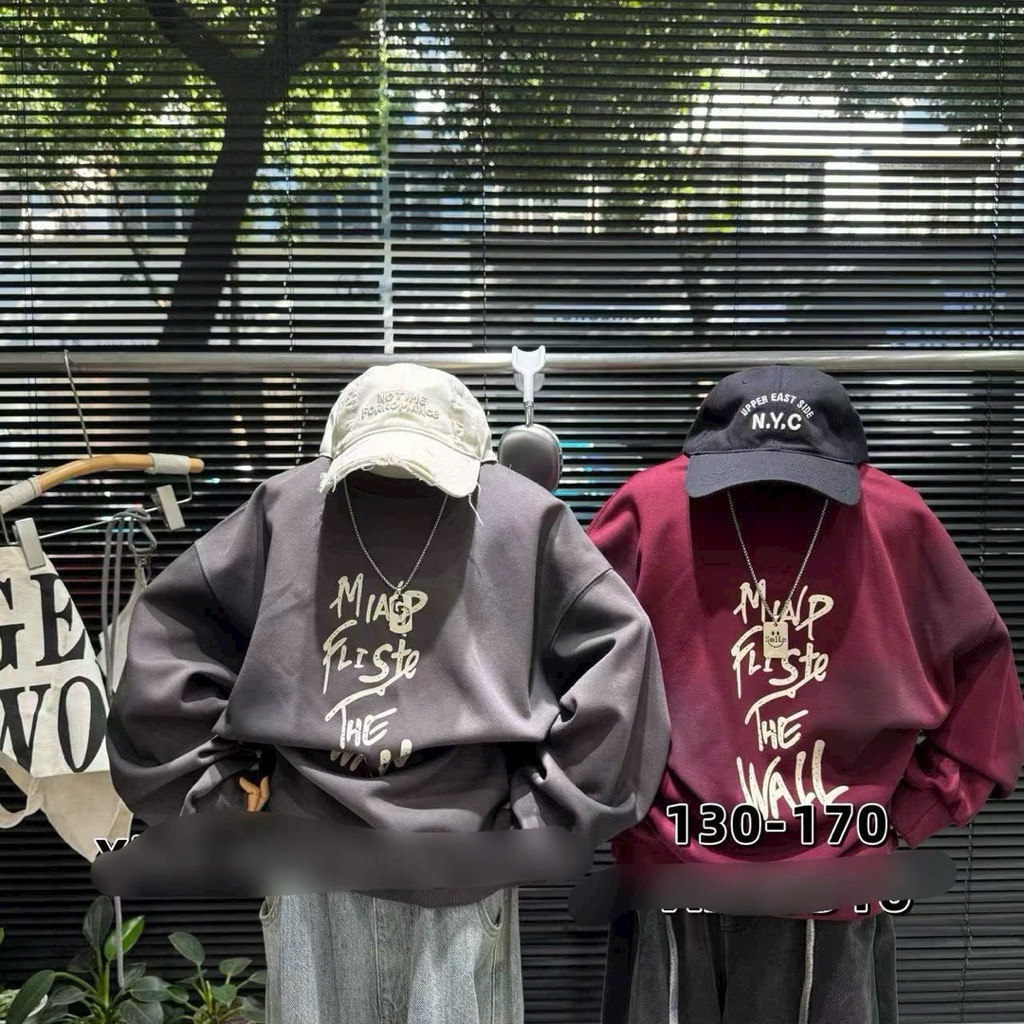 Áo sweater thu đông áo nỉ trẻ em 30-55kg hàng QC cao cấp