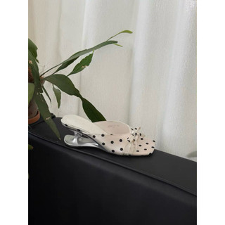 Giày cao gót chấm bi nữ “ Polka Dot Bow Heels”